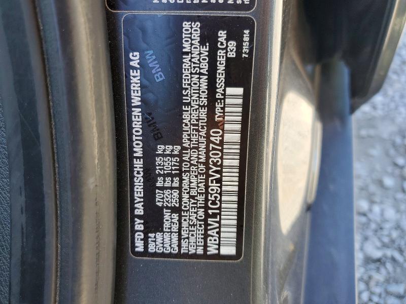 Продажа на аукционе авто 2015 Bmw X1, vin: WBAVL1C59FVY30740, номер лота: 56035726