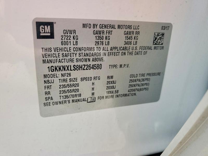 Продажа на аукционе авто 2017 Gmc Acadia, vin: 1GKKNXLS8HZ264580, номер лота: 56717346