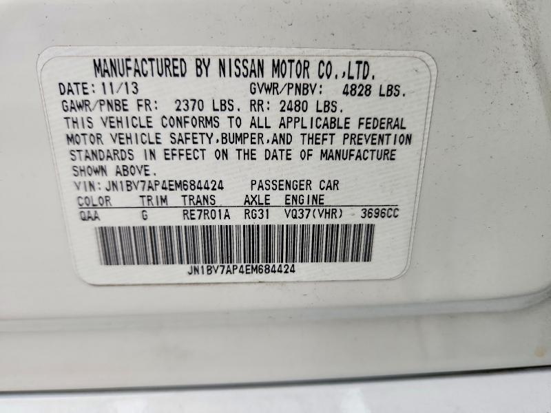 Продаж на аукціоні авто 2014 Infiniti Q50, vin: JN1BV7AP4EM684424, номер лоту: 85613545
