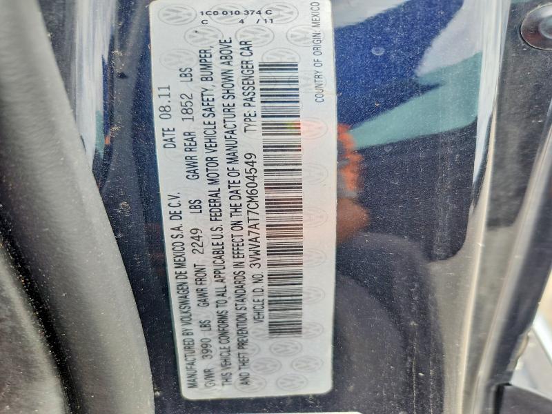 Продажа на аукционе авто 2012 Volkswagen Beetle, vin: 3VWVA7AT7CM604549, номер лота: 58823696