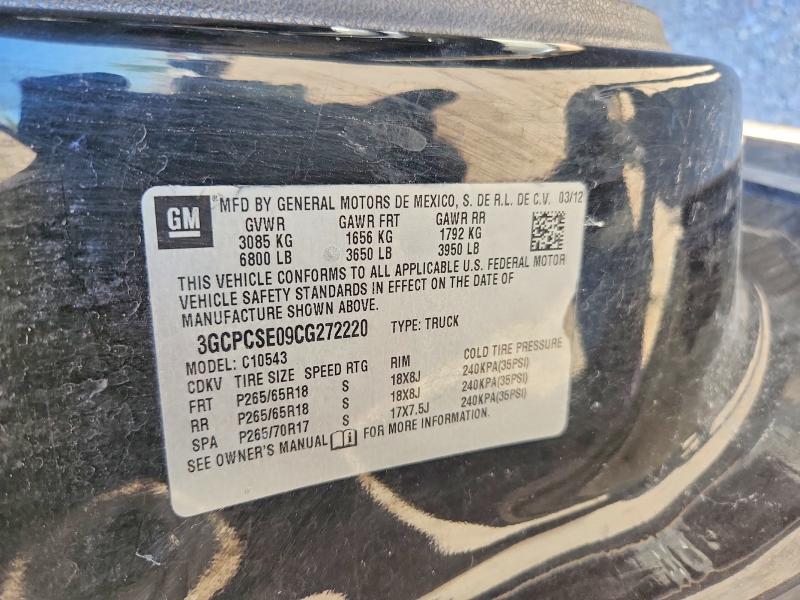 2012 Chevrolet Silverado მანქანა იყიდება აუქციონზე, vin: 3GCPCSE09CG272220, აუქციონის ნომერი: 58107636