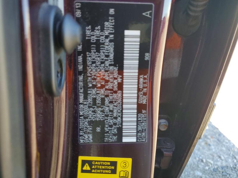 56930506 :رقم المزاد ، 5TDBK3EH2DS260969 vin ، 2013 Toyota Highlander مزاد بيع