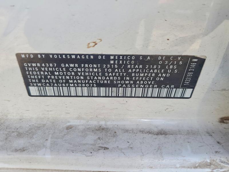 Продаж на аукціоні авто 2015 Volkswagen Golf Sportwagen, vin: 3VWCA7AU6FM508075, номер лоту: 56353216