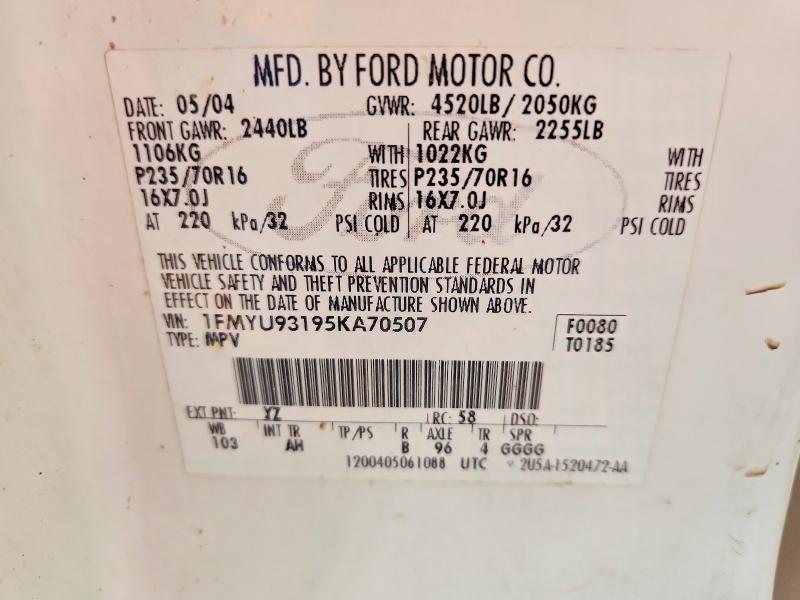 Продаж на аукціоні авто 2005 Ford Escape, vin: 1FMYU93195KA70507, номер лоту: 57609796