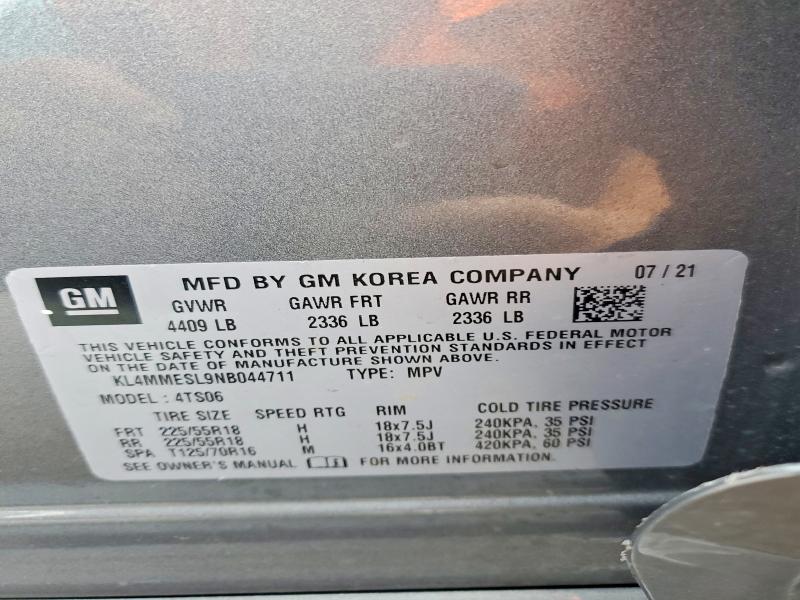 Продаж на аукціоні авто 2022 Buick Encore Gx, vin: KL4MMESL9NB044711, номер лоту: 56419996