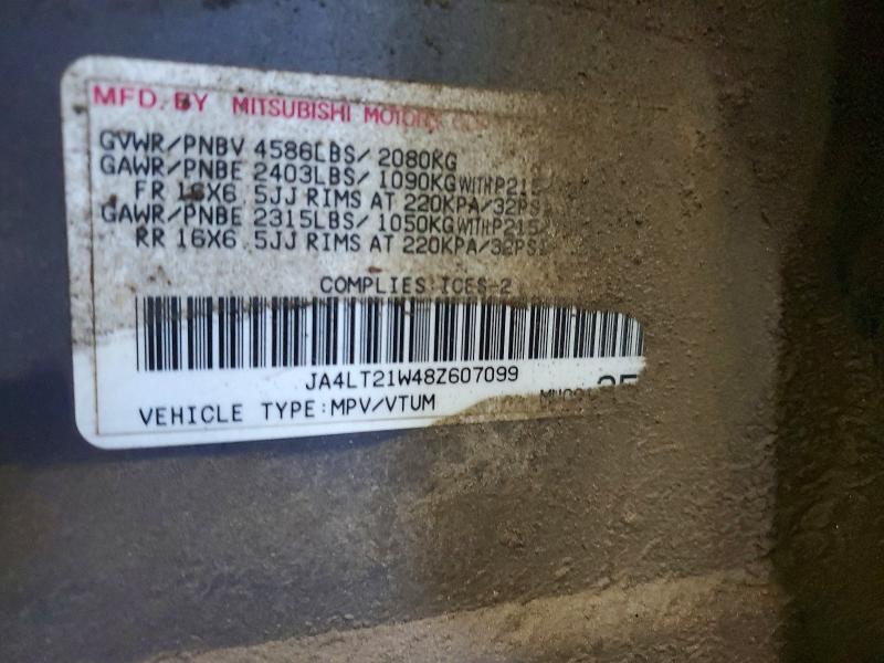 Aukcja sprzedaży 2008 Mitsubishi Outlander, vin: JA4LT21W48Z607099, numer aukcji: 54960916