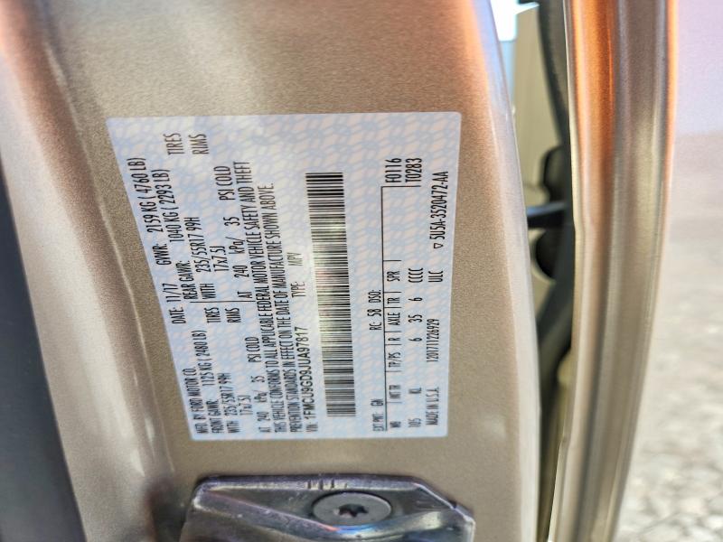 57852686 :رقم المزاد ، 1FMCU9GD9JUA97817 vin ، 2018 Ford Escape مزاد بيع