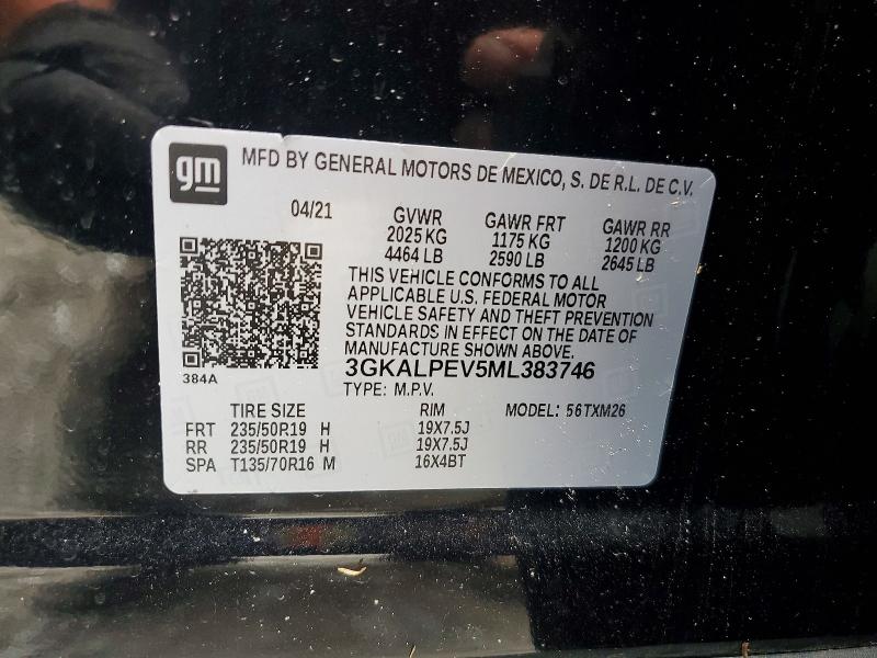 2021 Gmc Terrain მანქანა იყიდება აუქციონზე, vin: 3GKALPEV5ML383746, აუქციონის ნომერი: 55938716