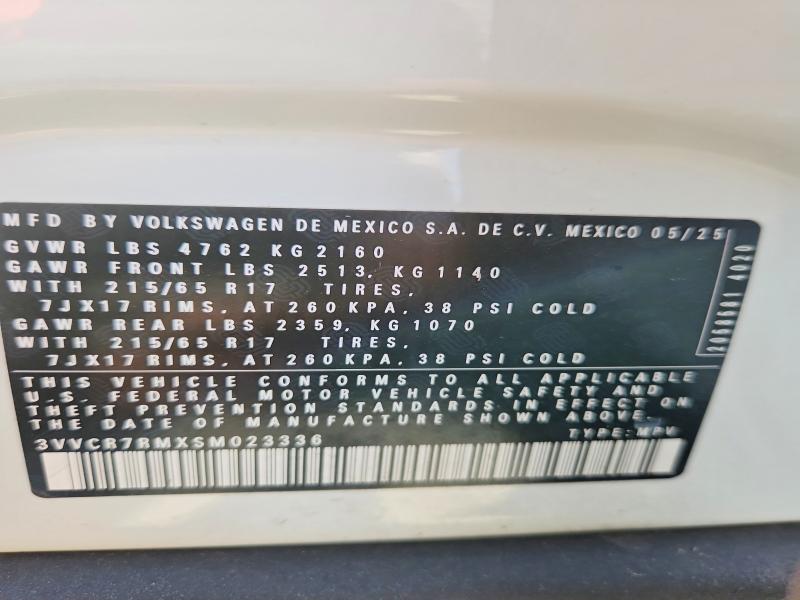 Продажа на аукционе авто 2025 Volkswagen Tiguan, vin: 3VVCR7RMXSM023336, номер лота: 58538816