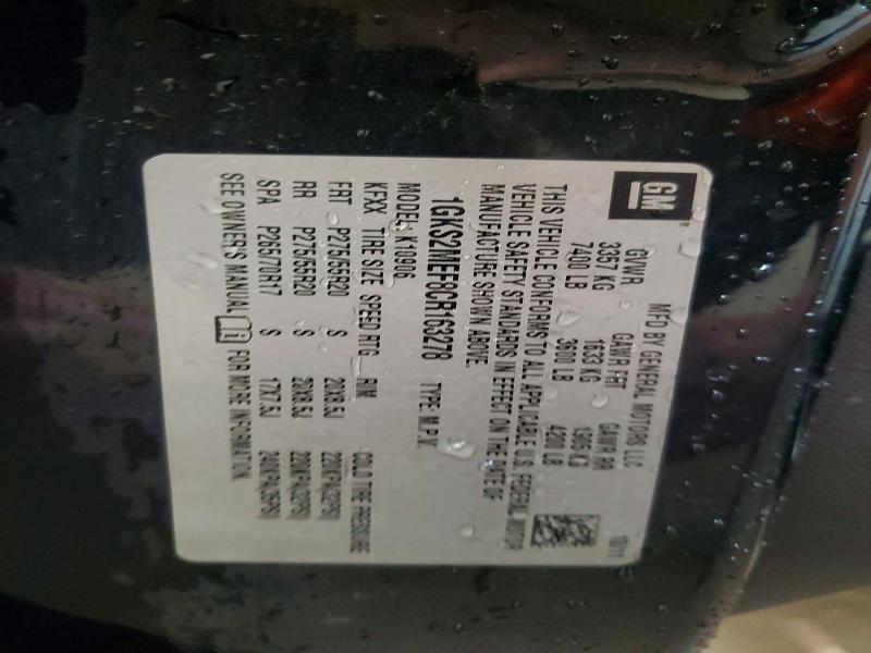 58363386 :رقم المزاد ، 1GKS2MEF8CR163278 vin ، 2012 Gmc Yukon Xl مزاد بيع