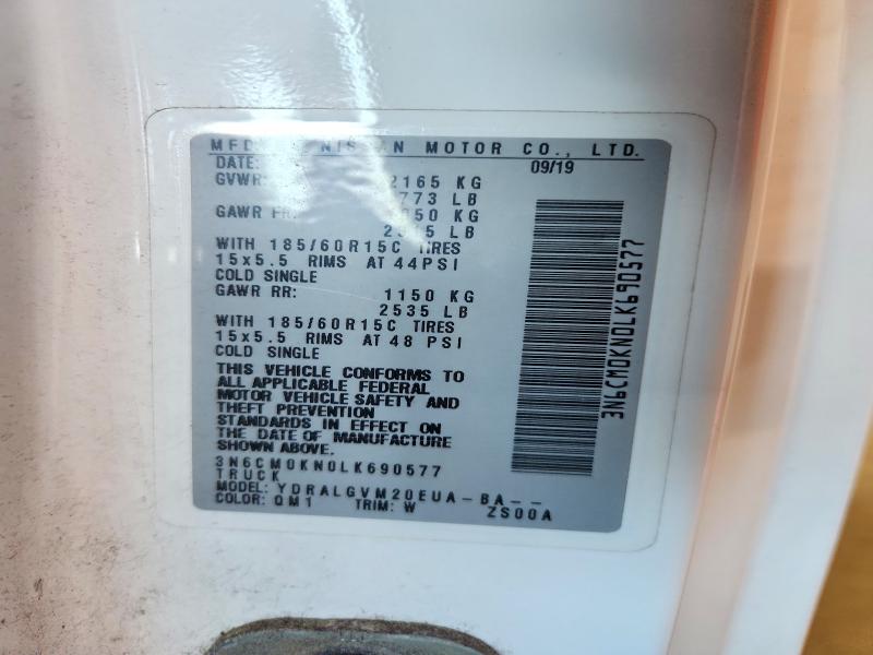 Auction sale of the 2020 Nissan Nv200, vin: 3N6CM0KN0LK690577, lot number: 58123896
