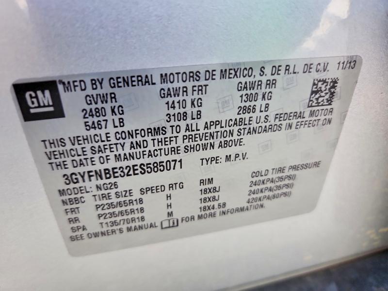 Продаж на аукціоні авто 2014 Cadillac Srx, vin: 3GYFNBE32ES585071, номер лоту: 56127386