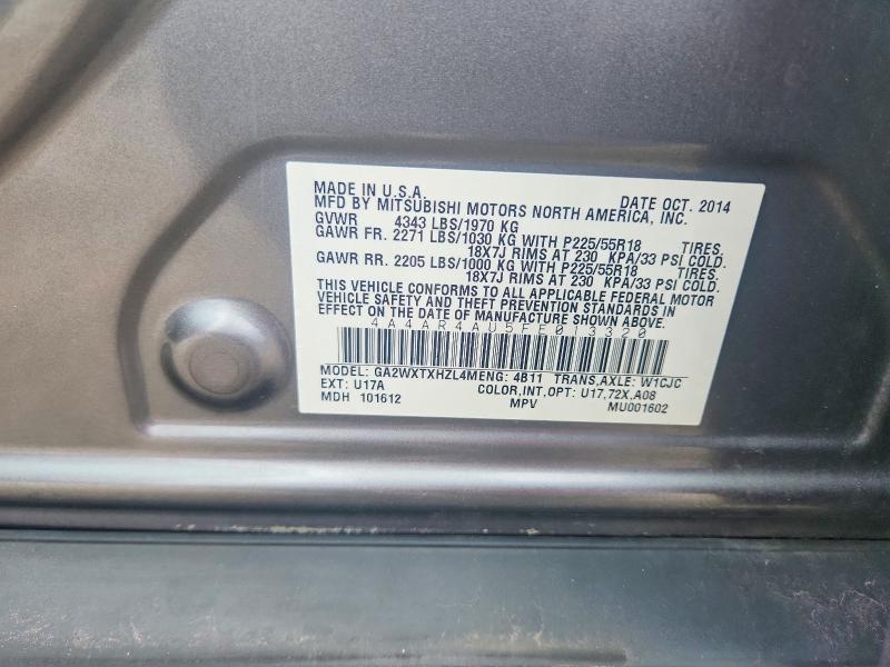 Продаж на аукціоні авто 2015 Mitsubishi Outlander Sport, vin: 4A4AR4AU5FE013320, номер лоту: 56404866