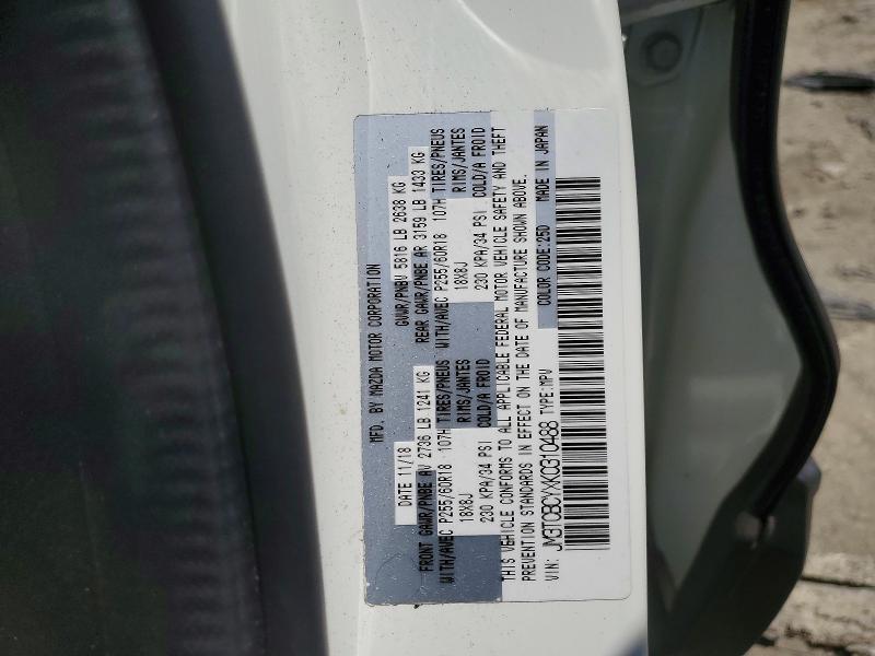 Продажа на аукционе авто 2019 Mazda Cx-9, vin: JM3TCBCYXK0310488, номер лота: 58914466