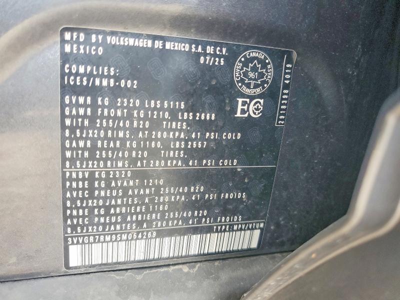 Продажа на аукционе авто 2025 Volkswagen Tiguan, vin: 3VVGR7RM9SM054269, номер лота: 55693036