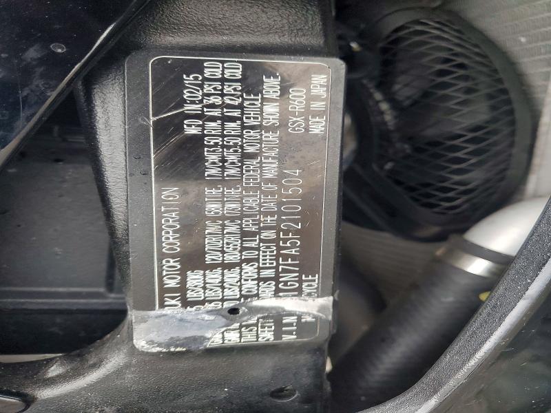 56443576 :رقم المزاد ، JS1GN7FA5F2101504 vin ، 2015 Suzuki Gsx-r600 مزاد بيع