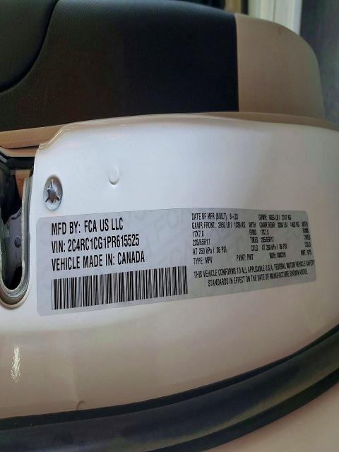 Auction sale of the 2023 Chrysler Voyager, vin: 2C4RC1CG1PR615525, lot number: 59109346