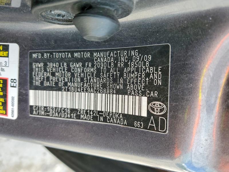 Продаж на аукціоні авто 2010 Toyota Corolla, vin: 2T1BU4EE9AC268884, номер лоту: 55209616