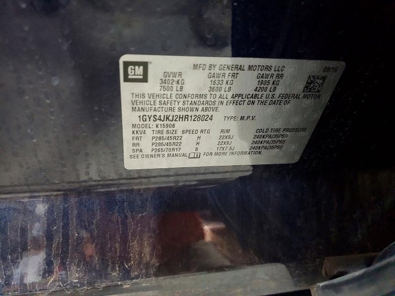Aukcja sprzedaży 2017 Cadillac Escalade, vin: 1GYS4JKJ2HR128024, numer aukcji: 57242966