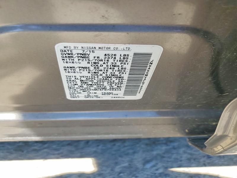Aukcja sprzedaży 2015 Nissan Rogue Select, vin: JN8AS5MV4FW769404, numer aukcji: 55909716