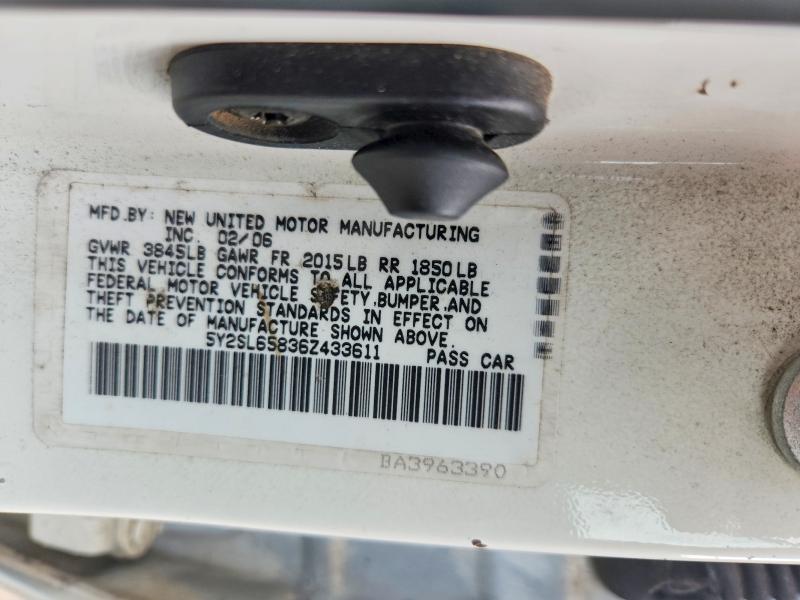 56330166 :رقم المزاد ، 5Y2SL65836Z433611 vin ، 2006 Pontiac Vibe مزاد بيع