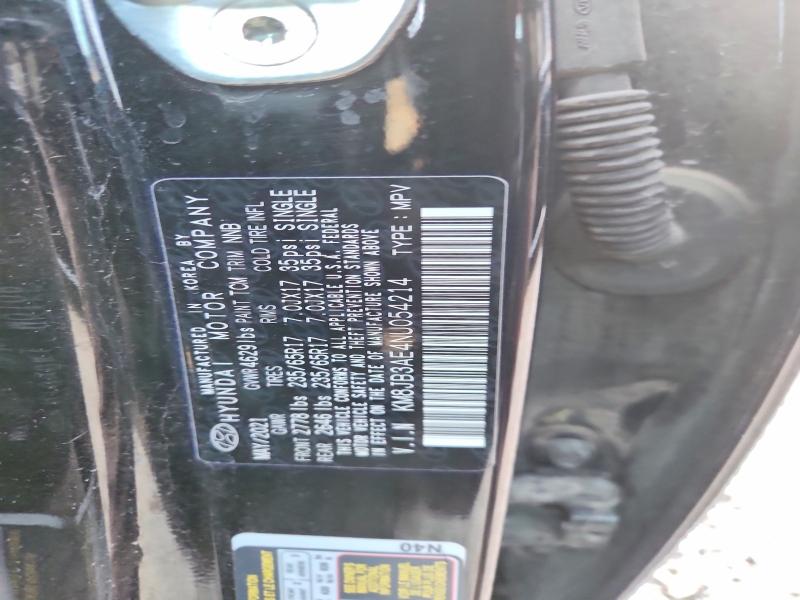 2022 Hyundai Tucson მანქანა იყიდება აუქციონზე, vin: KM8JB3AE4NU054214, აუქციონის ნომერი: 57525106