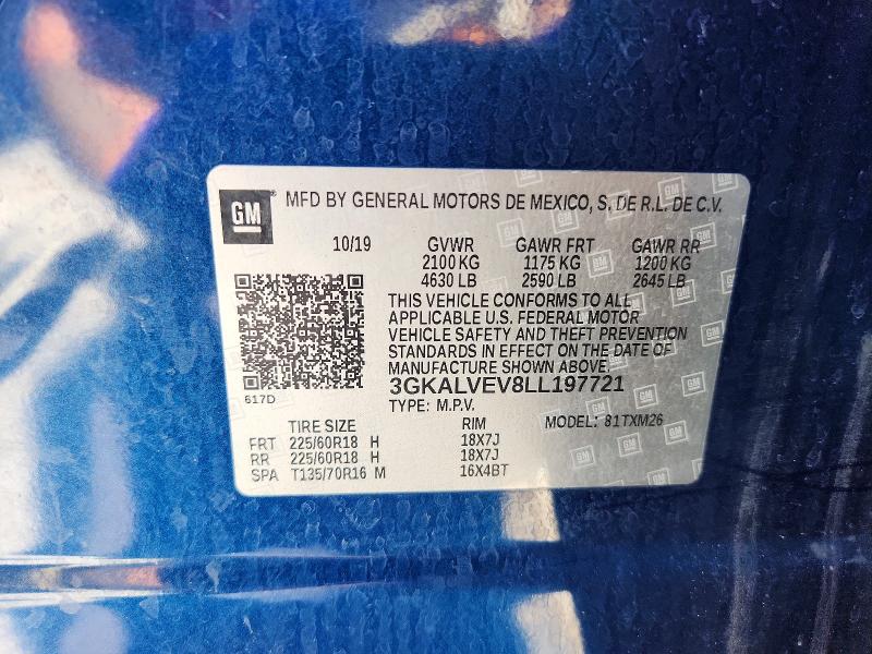 Aukcja sprzedaży 2020 Gmc Terrain, vin: 3GKALVEV8LL197721, numer aukcji: 57510036