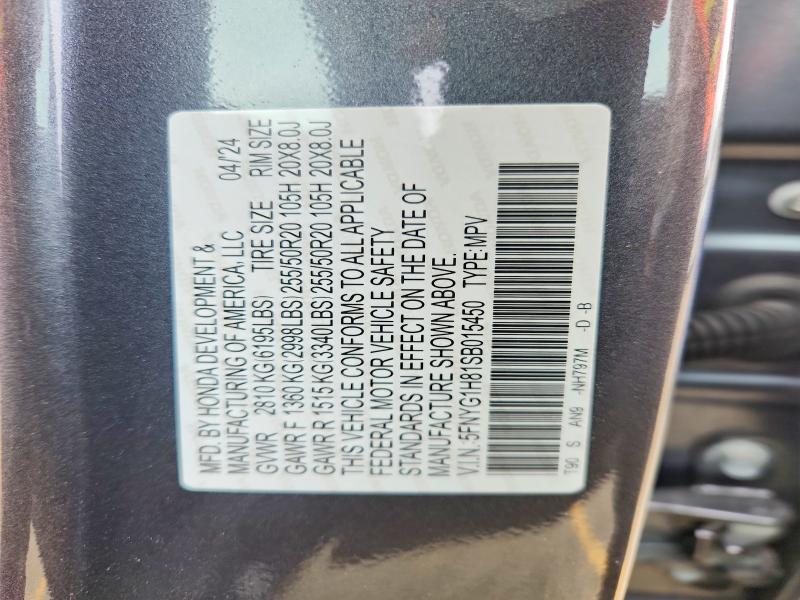 Продаж на аукціоні авто 2025 Honda Pilot, vin: 5FNYG1H81SB015450, номер лоту: 55577416
