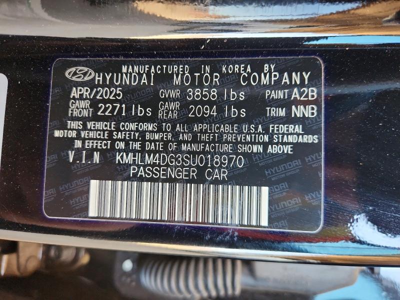 Продаж на аукціоні авто 2025 Hyundai Elantra, vin: KMHLM4DG3SU018970, номер лоту: 55941216