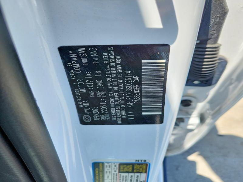 2025 Hyundai Elantra მანქანა იყიდება აუქციონზე, vin: KMHLR4DF3SU026124, აუქციონის ნომერი: 59107976