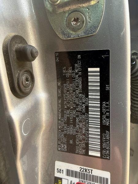 2010 Toyota Tundra მანქანა იყიდება აუქციონზე, vin: 5TFUY5F12AX143337, აუქციონის ნომერი: 58003676