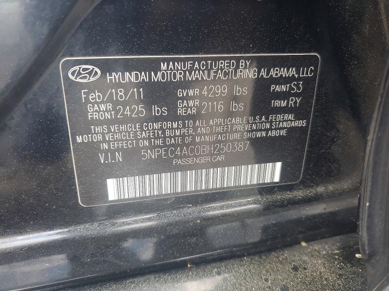 Aukcja sprzedaży 2011 Hyundai Sonata, vin: 5NPEC4AC0BH250387, numer aukcji: 57599766