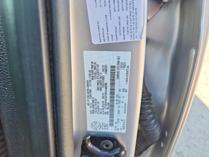 57299506 :رقم المزاد ، 1FTEW1EG7GFC48558 vin ، 2016 Ford F150 مزاد بيع