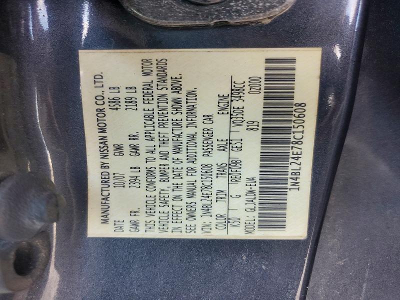 Продажа на аукционе авто 2008 Nissan Altima, vin: 1N4BL24E78C150608, номер лота: 57746696