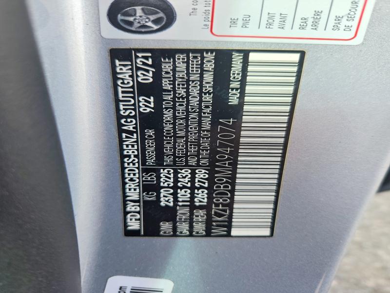 Продажа на аукционе авто 2021 Mercedes-benz E, vin: W1KZF8DB9MA947074, номер лота: 59002646