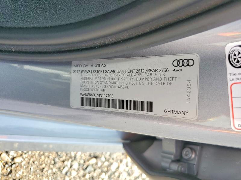 58120896 :رقم المزاد ، WAUG8AFC7HN117102 vin ، 2017 Audi A6 مزاد بيع
