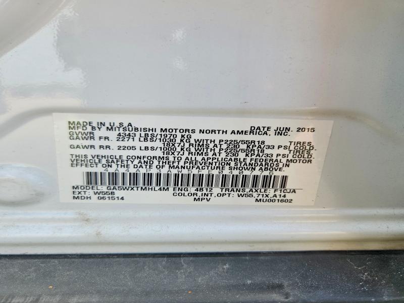 Aukcja sprzedaży 2015 Mitsubishi Outlander Sport, vin: 4A4AP3AW5FE040776, numer aukcji: 56625236
