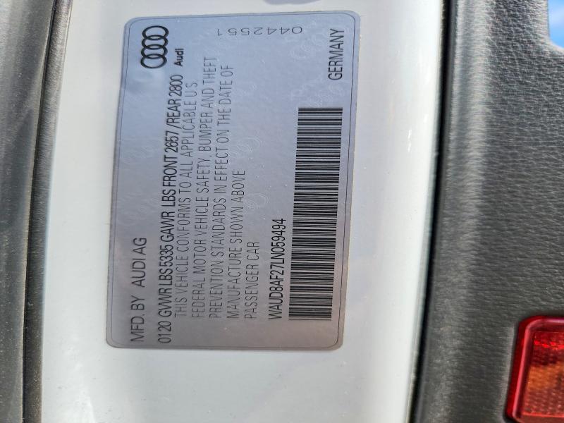 Aukcja sprzedaży 2020 Audi A6, vin: WAUD8AF27LN059494, numer aukcji: 58282586