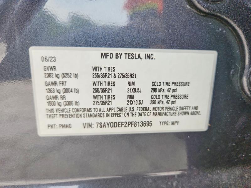 Продажа на аукционе авто 2023 Tesla Model Y, vin: 7SAYGDEF2PF813695, номер лота: 55908996