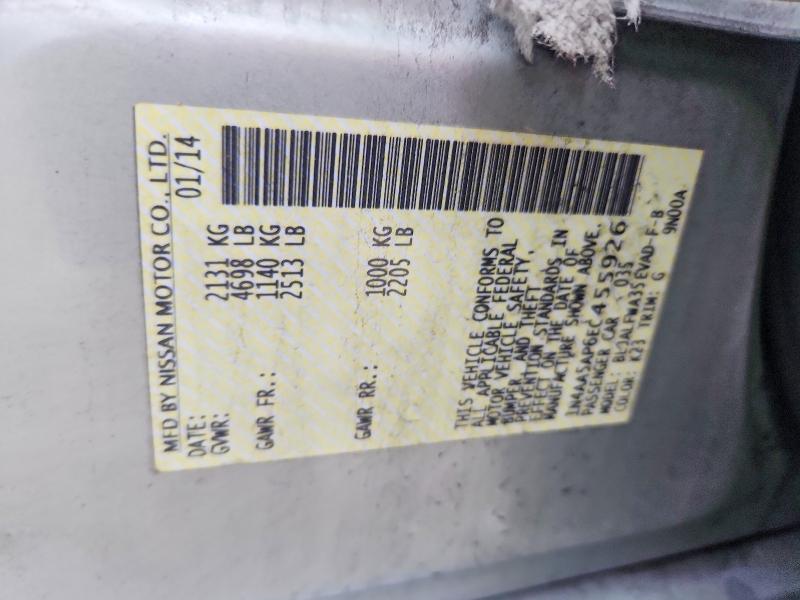 Продажа на аукционе авто 2014 Nissan Maxima, vin: 1N4AA5AP6EC455926, номер лота: 58494886