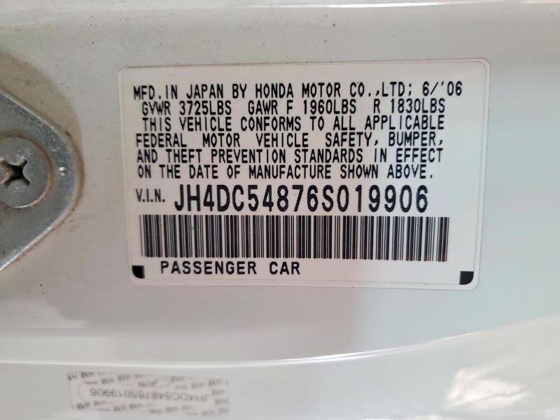 Aukcja sprzedaży 2006 Acura Rsx, vin: JH4DC54876S019906, numer aukcji: 56597926