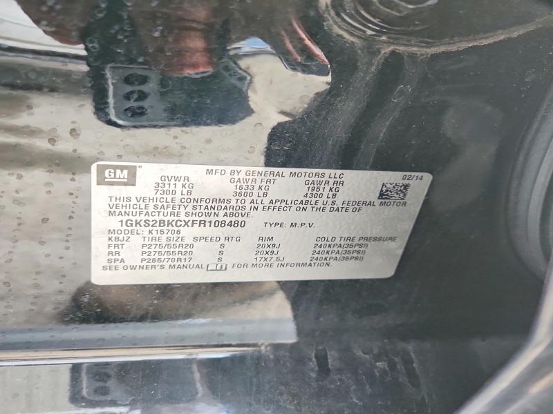 2015 Gmc Yukon მანქანა იყიდება აუქციონზე, vin: 1GKS2BKCXFR108480, აუქციონის ნომერი: 58109516