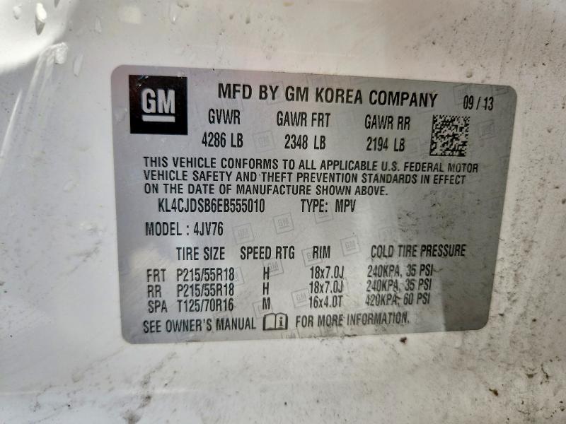 Продаж на аукціоні авто 2014 Buick Encore, vin: KL4CJDSB6EB555010, номер лоту: 56451856