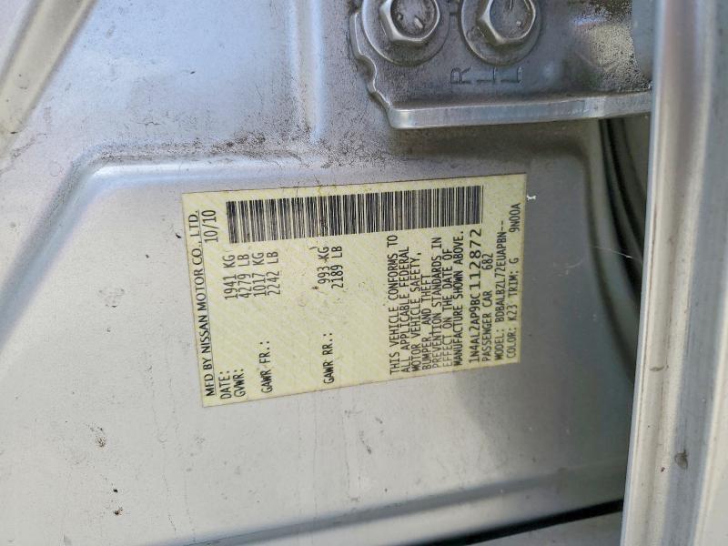 2011 Nissan Altima მანქანა იყიდება აუქციონზე, vin: 1N4AL2AP9BC112872, აუქციონის ნომერი: 58021616