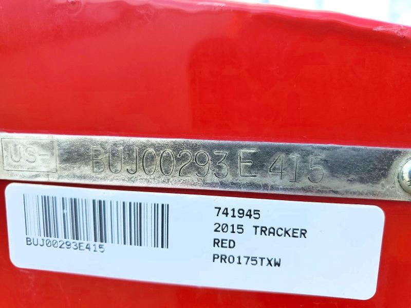 58429456 :رقم المزاد ، BUJ00293E415 vin ، 2015 Tracker Tracker Marine 175tx مزاد بيع