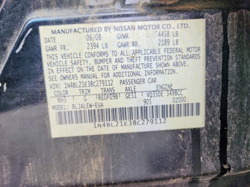 Продаж на аукціоні авто 2008 Nissan Altima, vin: 1N4BL21E38C279112, номер лоту: 57236946