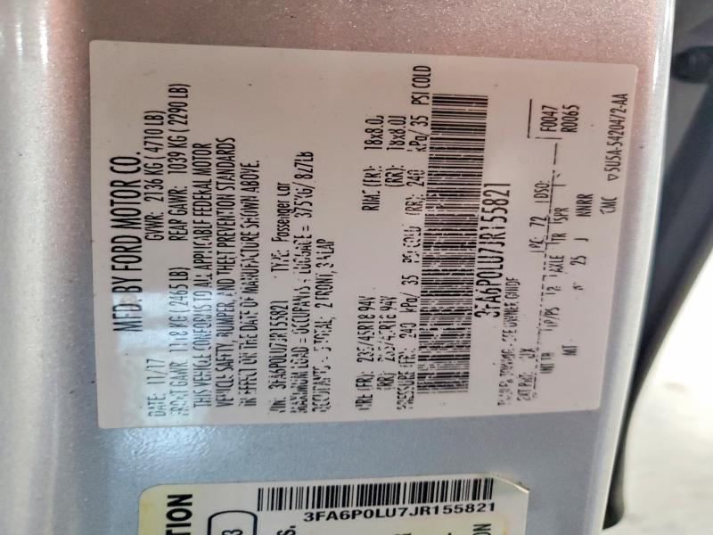 Продажа на аукционе авто 2018 Ford Fusion, vin: 3FA6P0LU7JR155821, номер лота: 56464276