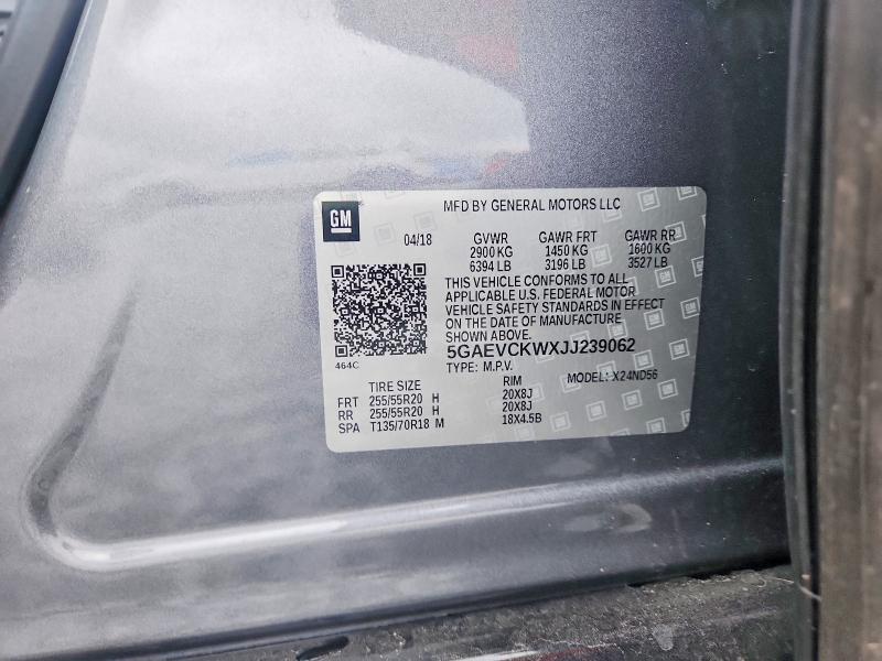 Продаж на аукціоні авто 2018 Buick Enclave, vin: 5GAEVCKWXJJ239062, номер лоту: 57491466
