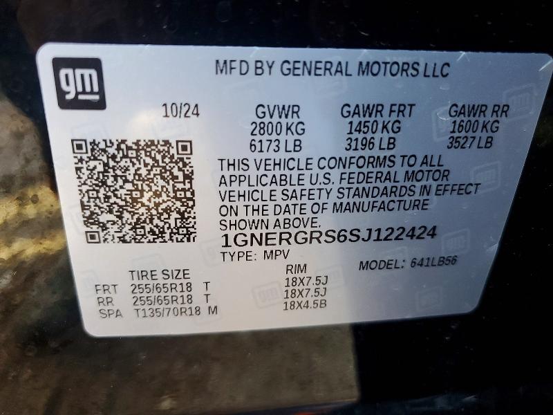 Aukcja sprzedaży 2025 Chevrolet Traverse, vin: 1GNERGRS6SJ122424, numer aukcji: 54994616