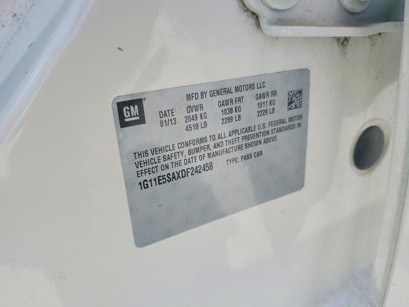 57510796 :رقم المزاد ، 1G11E5SAXDF242458 vin ، 2013 Chevrolet Malibu مزاد بيع